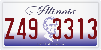 IL license plate Z493313