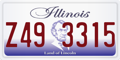 IL license plate Z493315