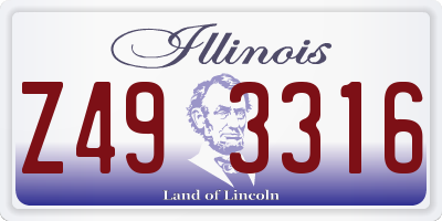 IL license plate Z493316
