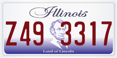 IL license plate Z493317