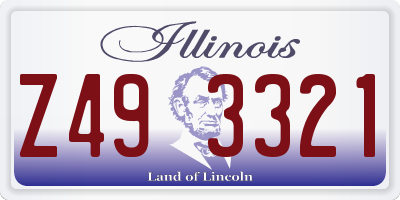 IL license plate Z493321