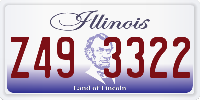 IL license plate Z493322