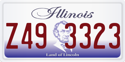 IL license plate Z493323