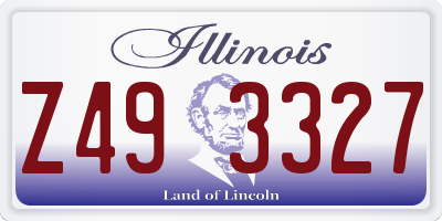IL license plate Z493327