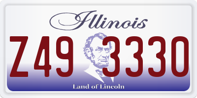 IL license plate Z493330