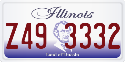 IL license plate Z493332