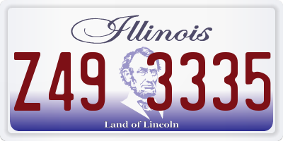 IL license plate Z493335