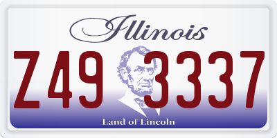 IL license plate Z493337