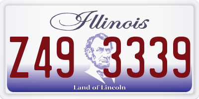 IL license plate Z493339