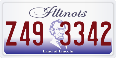 IL license plate Z493342