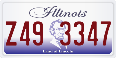 IL license plate Z493347