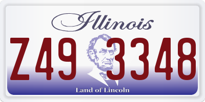 IL license plate Z493348