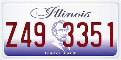 IL license plate Z493351