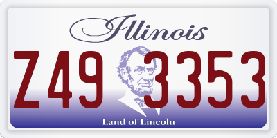 IL license plate Z493353