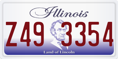 IL license plate Z493354