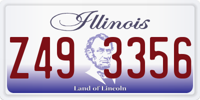 IL license plate Z493356