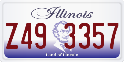 IL license plate Z493357