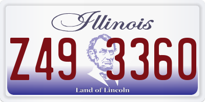 IL license plate Z493360