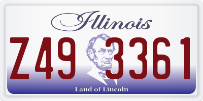 IL license plate Z493361