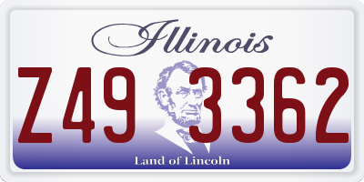 IL license plate Z493362