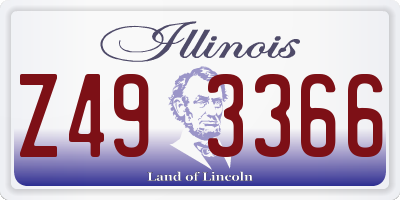 IL license plate Z493366