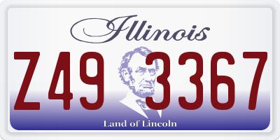 IL license plate Z493367
