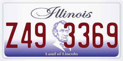 IL license plate Z493369