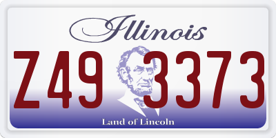 IL license plate Z493373