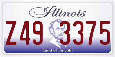 IL license plate Z493375