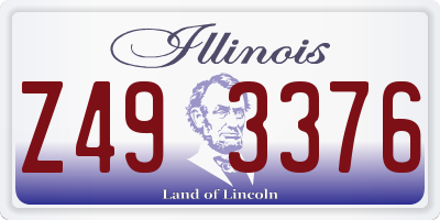 IL license plate Z493376