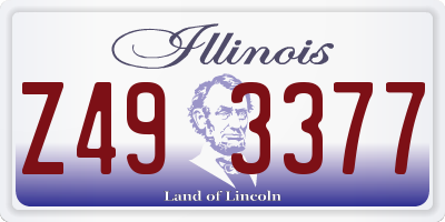 IL license plate Z493377