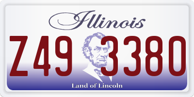 IL license plate Z493380
