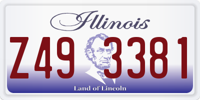 IL license plate Z493381