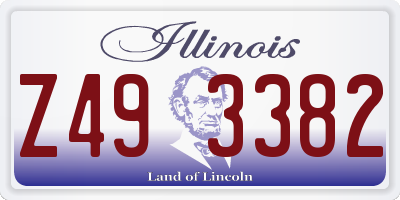 IL license plate Z493382