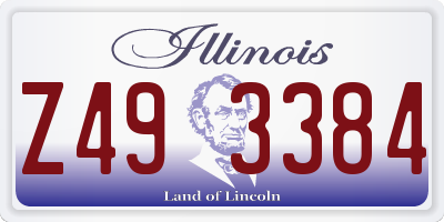 IL license plate Z493384