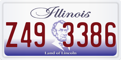 IL license plate Z493386