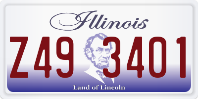 IL license plate Z493401
