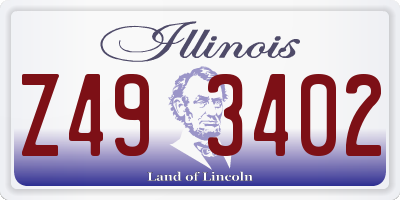 IL license plate Z493402
