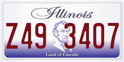 IL license plate Z493407