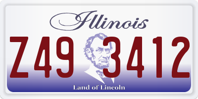 IL license plate Z493412