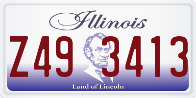 IL license plate Z493413