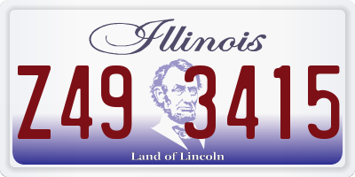 IL license plate Z493415