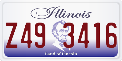 IL license plate Z493416