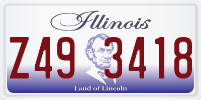 IL license plate Z493418
