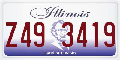 IL license plate Z493419