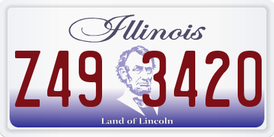 IL license plate Z493420