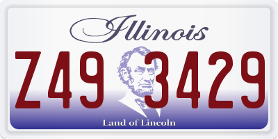 IL license plate Z493429