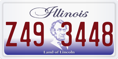 IL license plate Z493448