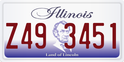 IL license plate Z493451