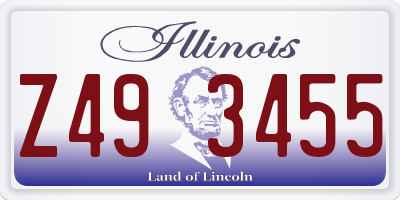IL license plate Z493455